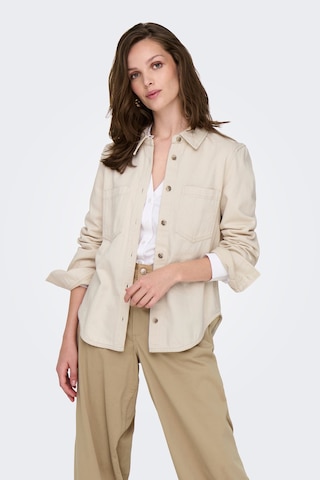 Only Kadın Onlsılla Çift Cep Detaylı Kot Gömlek 15338783 Bej Bej