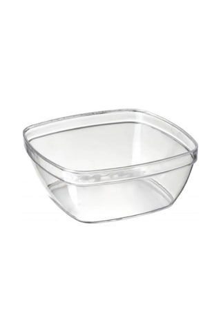 Kristal Kare Kase 330 Cc 12 Li Şeffaf Plastik, Şık Sunumlar İçin İdeal Servis Kabı 64150513