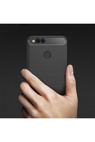 Huawei Honor 7x Kılıf Zore Room Silikon Kapak Gri