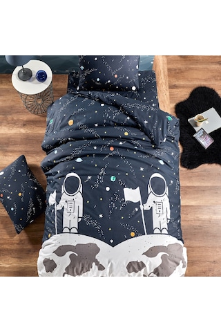 Laliva Uzaylı Astrontlu Çocuk Lastikli Nevresim Takımı