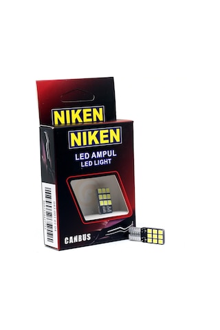 Niken 12V T10 Büyük Dipsiz Ampul 18 Led'Li 2’Li Set - Beyaz Işık
