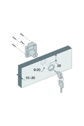 Canex Kare Çekmece Kilidi Uzun 38mm 10 Adet