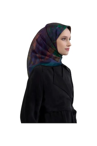 Armine Nostalji Serisi Sura İpek Eşarp 9420ds 03-yeşil-çok Renkli
