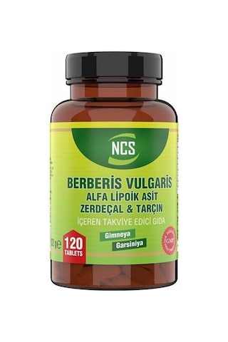 Ncs Berberis Vulgaris Alfa Lipoik Asit Tarçın Zerdeçal 120 Tablet
