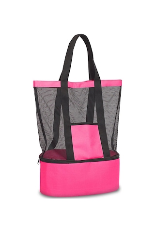 Plaj Çantası Soğuk Sıcak Tutucu Bölmeli Piknik Kamp Çantası Pembe