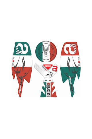 Grippatch Aprilia Rs 660 2025 Uyumlu 13 Parça Tank Pad Seti Gc61-3 Çok Renkli