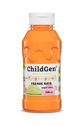 Childgen Parmak Boya 3'lü Set - 350 Ml X 3 Turuncu Sarı Mor Mavi
