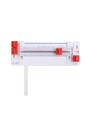 Lemestar 13045 Modeli 4'lü Kâğıt Kesici - Düz/dalgalı/noktalı Çizgi Ve Katlama Özelliği, 23cm Kesim Genişliği, 6 Kat Kâğıt Kesebilme, Beyaz