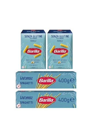 Barilla Glutensiz Fusilli Ve Spagetti Makarna 400 Gr 4 Lü Karma Paket