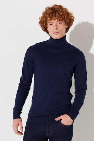 Lee Regular Fit Normal Kesim Pamuk Balıkçı Yaka Lacivert Tirko Kazak L83CKFHY Lacivert