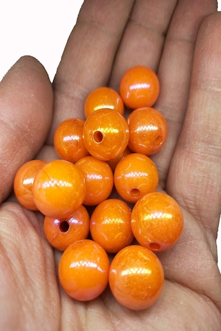 Amber Janjan Boncuk 14 Mm Dar Delik