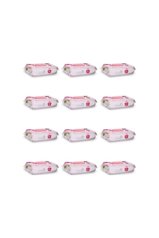 Gül Kokulu Islak Mendil 864 Yaprak 12x72 Koli