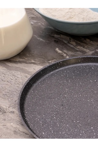 Agness Blin Tava "siyah Mermer" 24 Cm Yapışmaz 327411201 Gri