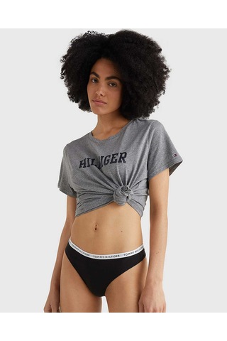 Black/Black/Black Kadın Tommy Hilfiger Thong Print 3’Lü Kadın Tan