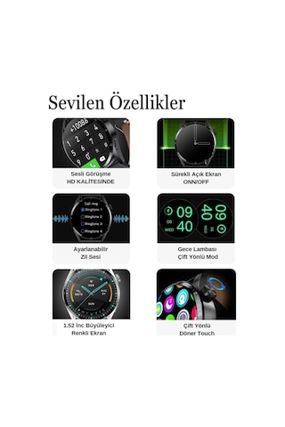 Wearfitpro Watch Spor 46mm Amoled Ekran Yuvarlak Kasa 1.52 Inç Erkek Akıllı Saat Iphone Huawei Xiaomi Uyumlu 8