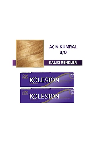 Wella Koleston Sıngle Tüp Boya 8/0 Açık Kumral 2x Paket