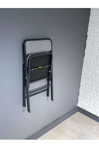 Hey 4'lü Katlanır Kamp Sandalyesi Piknik Sandalye Kazayağı Siyah Çok Renkli