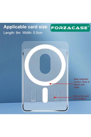 Magsafe Özellikli Manyetik Şeffaf Cüzdan Kartlık - Fc1091