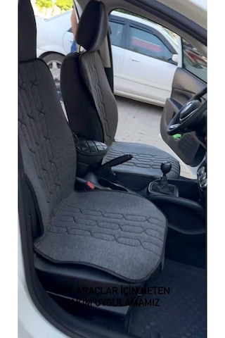 Araba Terletmez Ergonomik Koltuk Minderi 5 Parça - 5 Koltuk Tam Set Siyah-siyah Renk