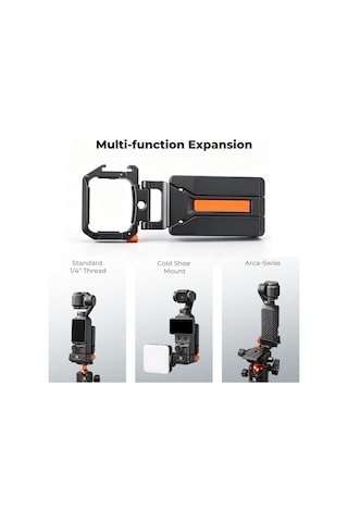 K&f Concept Osmo Pocket 3/4 Için Manyetik Metal Genişleme Çerçevesi, Mini Tripod, Askı
