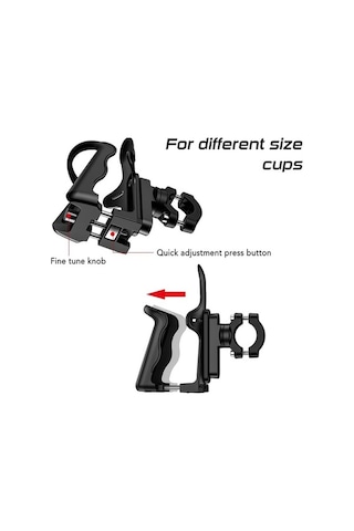 Pazly Bisiklet Su Şişesi Tutucu Dönen Motosiklet İçecek Montaj Kafesi Siyah Siyah