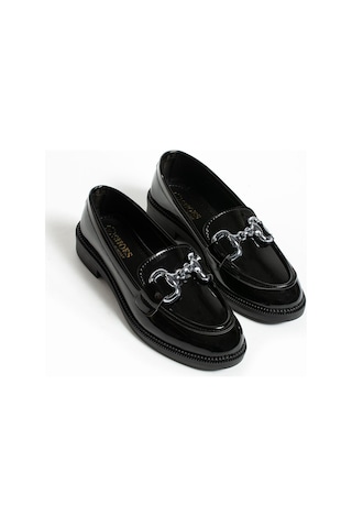 Jane Kadın Loafer Makosen Casual Toka Detay Günlük Ayakkabı SIYAH RUGAN