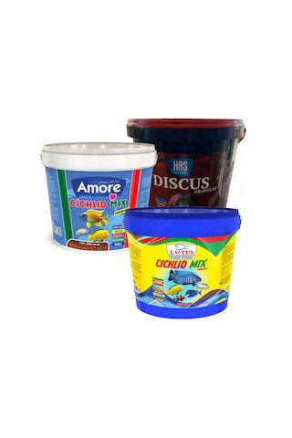 Discus Granulat ve ve 2 Kova Cichlid Mix Akvaryum Balık Yemi