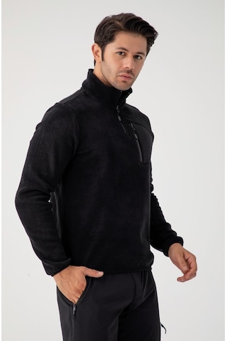 Crozwise Polar Yarım Fermuarlı Sweat Siyah