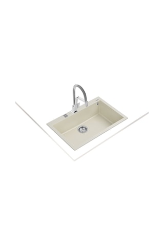 Teka Forsquare 72.40 Tg Tek Hazneli Tegranite+ Eviye - Parlak Krem - 115230003