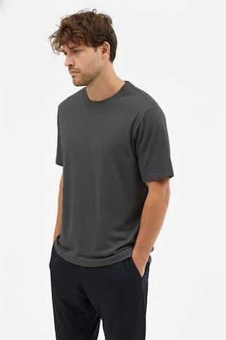 Goffra Erkek Premium Kalite Yoğun Dokulu Pamuklu T-shirt Koyu Gri M101-r0220-04 Koyu Gri