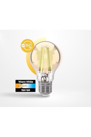 Ayrex Ampul E27 A Sınıfı Enerji 3.8w 806lm 2700k Clear