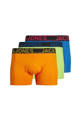 Jack & Jones Erkek Renkli Logolu 3'Lü Boxer Paketi - Bill 12255821 Electric Blue Lemonade Lacivert