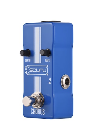 Ruicoo Gitar Harmonik Pedalı Scuru Vs704 - Gerçek Bypass, Alüminyum Kasa, 6.35mm Giriş/çıkış, Mavi Renk