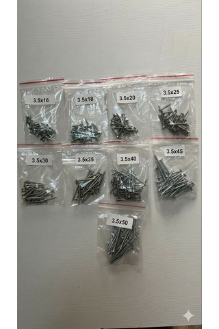 3,5 Mm Ev Montaj Seti Sunta Vida 3.5x16 3.5x18 3.5x20 3.5x25 3.5x30 3.5x35 3.5x40 3.5x45 3.5x50 3.5 MM