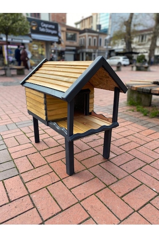 Ahşap Tasarım İç Ve Dış Mekan Kedi Evi
