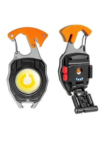 Powerdex Pd-808 Çok Fonksiyonlu Mini Projektör Lamba & Şarjlı El Feneri Gri - Turuncu