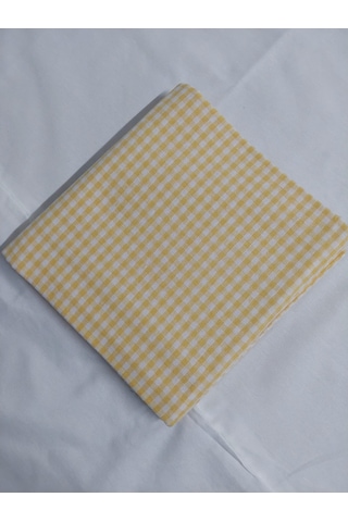 Kareli Desen Pötikareli Masa Örtüsü Sarı