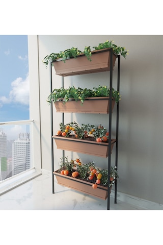 Sandra Siyah Metal Balkon Saksılık & Çiçeklik Diğer