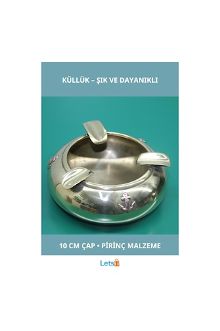 Klasik Orta Boy Pirinç Küllük Şık Ve Dayanıklı