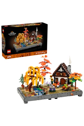 LEGO® Icons Sonbahar Bağ Evi Bahçesi 11372 – Yetişkinler için Mevsimlik Çiçekler İçeren Yaratıcı Model Yapım Seti (1102 Parça)