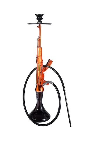Alüminyum Gövdeli Ak-47 Kalaşnikof Tasarım 90 Cm Premium Nargile Seti Büyük Boy Contalı Sistem 02600874