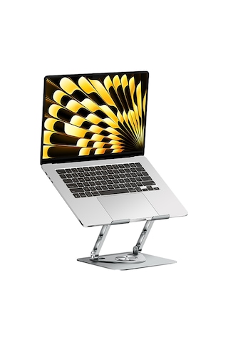 Recci Rho-m25 360 Derece Dönebilen Katlanabilir Laptop Ve Notebook Standı Gri