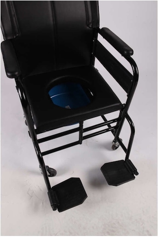 Katlanabilir Tekerlekli Hasta Tuvaleti Klozeti Araba