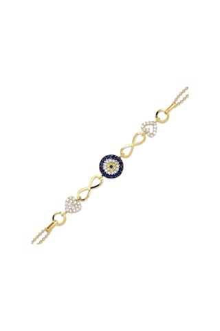 Altın Sepeti Kalpli Nazar Altın Bileklik As126Bl Sarı Altın