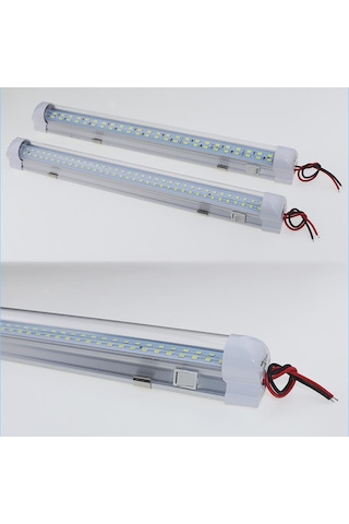 jmsstore 72 Led Işık Şeridi Çubuğu 12v-80v Kamyon Otobüs Okuma Lambası Kabin Rv Işıkları Açma/kapama Anahtarı