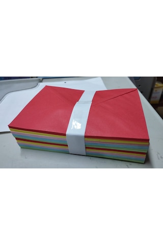 Eser Renkli Davetiye Zarfı 5 Renk 13x18cm 80gr. 100 Adet