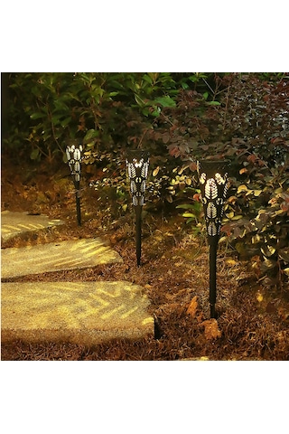 Gajeena 4 Adet Konik Güneş Enerjili Bahçe Aydınlatması - Soğuk Işık, Otomatik Açma, Hava Dayanıklı, Bahçe/çimen/yol Dekorasyonu