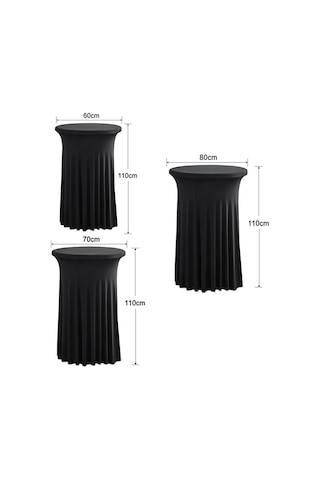 Sones Simple Premium Feeling İş Konferansı Kokteyl Bar Örtüsü Yuvarlak Sundress Streç Masa Örtüsü, Boyut: 80x110cm Yeşil Yeşil