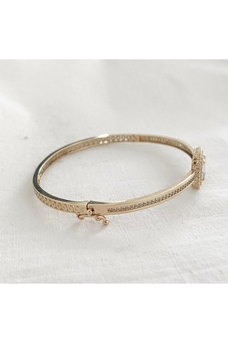 8 Ayar Altın Baget Kelepçe Yeşil