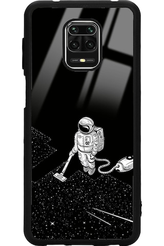 Xiaomi Redmi Note 9 Pro Astronot Tatiana Tasarımlı Glossy Telefon Kılıfı Siyah